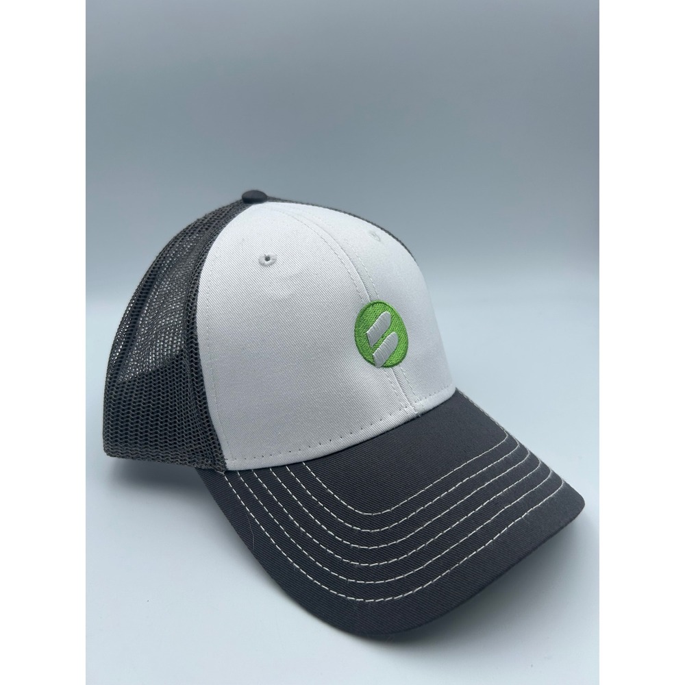 Otto Cap Trucker Hat Grey White Mesh Snapback Green Logo Baseball Cap B1131